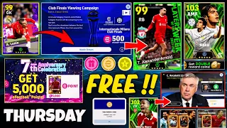 What Is Coming On Thursday & Next Monday | eFootball 2024 Mobile | 7th Anniversary & FREE Coins 😍