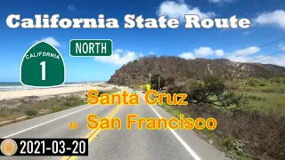 CA-1, Santa Cruz to San Francisco, scenic drive northbound