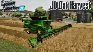 Massive John Deere Oat Harvest - Farming Simulator 23