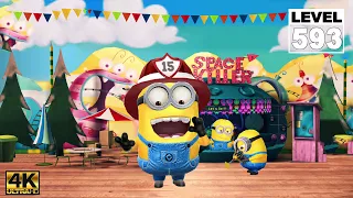 Minion Rush Firefighter Minion visit a secret area 6 times at Super Silly Fun Land | LEVEL 593 | 4K