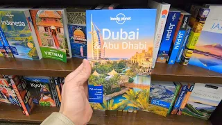 LONELY PLANET DUBAI AND ABU DHABI TRAVEL GUIDE BOOK CLOSE UP AND INSIDE LOOK