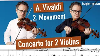 Vivaldi Concerto for 2 Violins Op. 3 No. 8, RV522 in A minor, 2. Movement, Violin 1+2