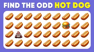 Find The Odd Emoji Out - Junk Food Edition! 🍔 🌭 Spot The Difference Emoji Quiz | Easy, Medium, Hard