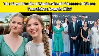 The Royal Family of Spain Attend Princess of Girona Foundation Awards 2023 #queenletizia #spain