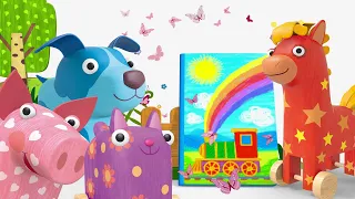 Woodventures 🌈 Choo Choo Train Collection 🚂 Episodes collection 💙 Moolt Kids Toons Happy Bear