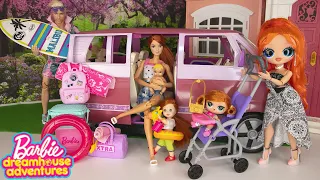 PACKING TO HIT THE BEACH! - LOL Family Getting Ready for the Beach / Doll Family Road Trip