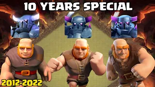 Clash of Clans Evolution - from 2012 to 2022 - 10 Years Anniversary