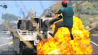 GTA 5 CRUSHING RHINO TANK CRASHES - IMPACT COMPILATION #28