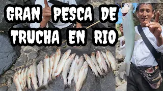 GRAN PESCA DE TRUCHAS EN RIO