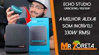 Echo Studio - Essa vai te Surpreender! Simplesmente o MELHOR SOM! 5 Falantes em uma Alexa! Unboxing