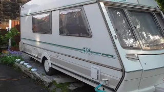 Abbey 416 GTS Vouge 4 berth touring caravan with porch awning.