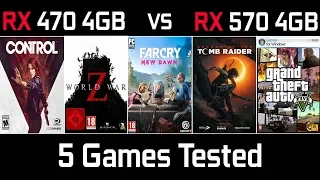 RX 470 4GB vs RX 570 4GB | Test In 5 New Games | High Settings 1080p | 2019