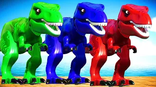 LEGO T-Rex Color Pack Break Out & Fighting Big Dinosaurs , LEGO JURASSIC WORLD EVOLUTION 2