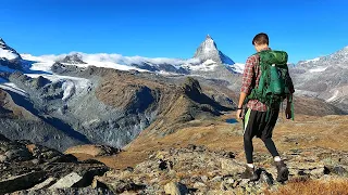 Best solo hike to see the greatest mountains Matterhorn Zermatt Gornergrat- Hiking Switzerland 🇨🇭