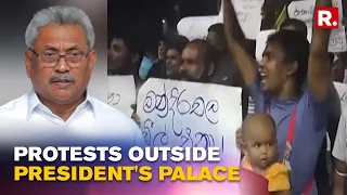 Protests Erupt Outside Sri Lankan President's House Demanding Gotabaya Rajapaksa's Resignation