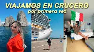 VIAJAMOS EN CRUCERO A ITALIA por primera vez! Room Tour del barco, nuestro día en CAPRI.