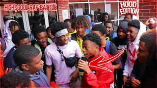 HIGHSCHOOL FREESTYLE RAP BATTLE! 📚 | HOOD EDITION 🤬 (Principle Hopped On Beat!)