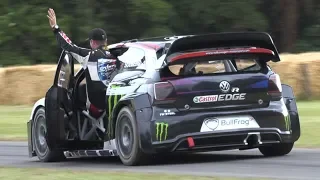 Petter Solberg FLATOUT up Goodwood Hillclimb! - 600HP Volkswagen Polo R WRX Supercar!