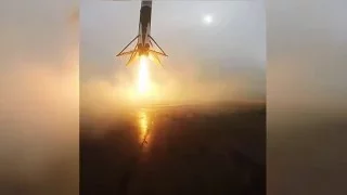 Falcon 9 booster landing, Jason 3 mission (enhanced and slowmo)