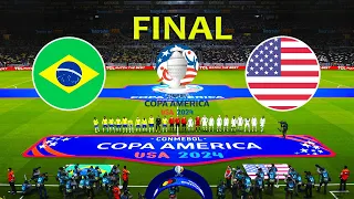 BRAZIL vs UNITED STATES - Copa America 2024 Final | Full Match All Goals | Live Football Match