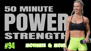 50 MINUTE POWER STRENGTH | Weights | High Impact Cardio | Episode 94