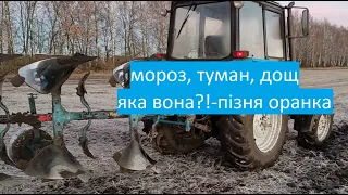 Яка вона-Пізня оранка?! Мороз,туман,дощ.