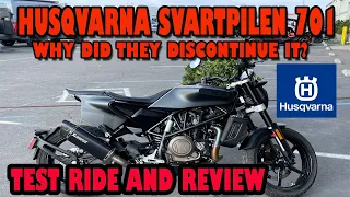 Test Ride and Review HUSQVARNA Svartvilen 701 Why did they Discontinue this Bike?