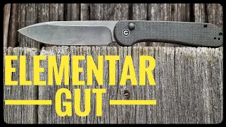 Civivi Elementum Button Lock Micarta - geradlinig gut!