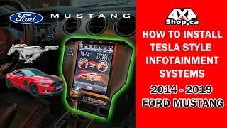 HOW TO INSTALL 2017 Ford Mustang Android Tesla Screen APPLE CARPLAY ANDROID AUTO GOOGLE MAPS WAZE