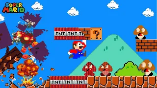 When everything Mario touches turn to Explodes!! | Game Animation