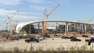 Beginning installing the panels -LA Rams SoFi Stadium August 2019 Update #27