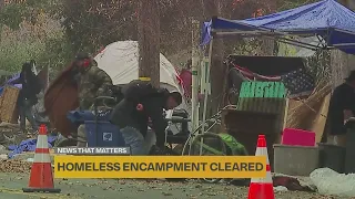 'Families are being displaced': Caltrans clears away homeless encampment deemed 'safety hazard'