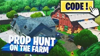 PROP HUNT ON A FARM IN FORTNITE CREATIVE (CODE IN DESCRIPTION) STRAY KITE FARMS