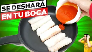 RECETA de PESCADO tan DELICIOSA que se DESHACE en tu BOCA 😍🍲😱 muy FÁCIL, RAPIDA y SIN HORNO