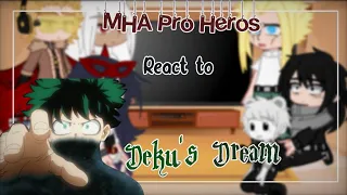 Bnha/Mha Pro Heroes react to Deku’s Dream [] Wonhoney []