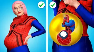 What if Superheroes Were Pregnant? || Funny Pregnancy Situations & Awkward Moments By Zoom Cool!