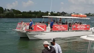 Docking into the strong Vaca Cut tidal current, Marathon