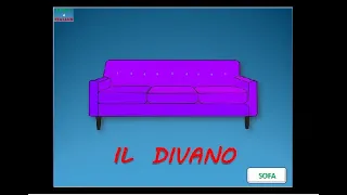 ITALIAN VOCABULARY : THE HOUSE - THE LIVING ROOM - Vocaboli italiani   La casa   Il soggiorno