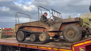 The willys half track arrived and a hot Rod Humber #jeep  #humber #classiccsr