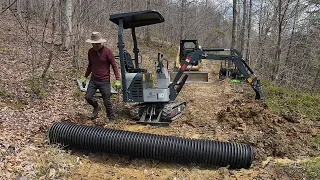 Doing Real Work with the Chinese Mini Excavator - Installing Culverts