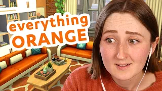 building a sims apartment but it's ALL ORANGE