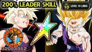 200% LEADER SKILL! 100% AGL LR SSJ ➜ SSJ2 GOHAN LEVEL 10 LINKS! Dragon Ball Z Dokkan Battle