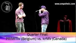 Beatboxing Primitiv vs. krNfx Emperor of MiC 2011 Quarter Fin