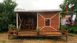 Build The Modern Bamboo Resort House For Rainy season [full]