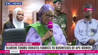 Oluremi Tinubu Donates Fabrics To Businesses Of APC Women