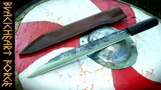 Forging a Viking Knife from a Leaf-Spring: Complete Build (Anglo-Saxon Seax)