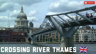 London Walk | River Thames Crossing | Millennium Bridge to St Paul's Cathedral England