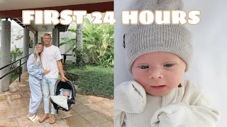 FIRST 24 HOURS with our newborn // natural birth