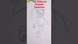 How to Draw Sonic The hedgehog || Red V || #sonic #sonicthehedgehog #drawing  #shorts