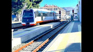 Benidorm to Denia tram WOW ! Scenery, ticket's, luggage storage and Journey  [ 4K] 🇪🇸